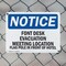 Signmission Front Desk Evacuation Meeting Location Flag, 10 in W x Rectangle, Plastic OS-2PACK-NS-P-710-L-12926 - alternate 6